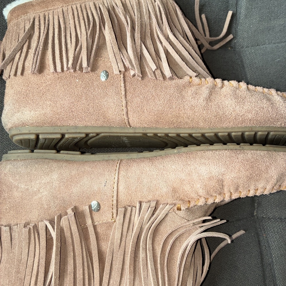 Emu Australia BootFringe Suede Moccasin Boots US Women's 9 Western - Picture 6 of 8
